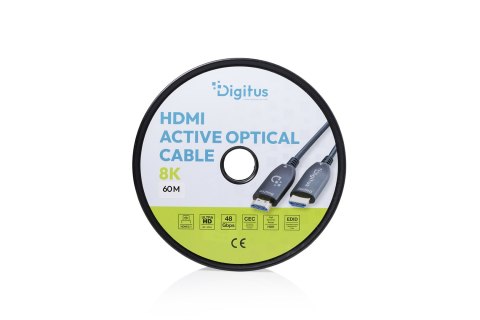 Digitus Hybrydowy kabel światłowodowy HDMI AOC, UHD 8K, 60 m