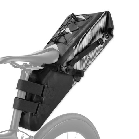 Torba rowerowa wodoodporna podsiodłowa 10L - czarny