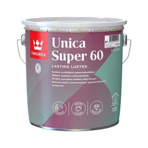 Lakier półpołysk TIKKURILA UNICA SUPER 60 S/GL. 2.7L