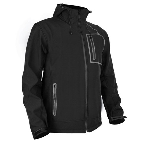 MENS JACKET SOFTSHELL STR_027_BLACK_XL