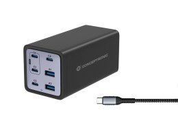 Conceptronic OZUL06BE ładowarka do urządzeń przenośnych Uniwersalne Czarny Prąd przemienny Szybkie ładowanie Wewnętrzna