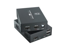 LevelOne HVE-8111 przedłużacz AV Nadajnik i odbiornik AV Czarny