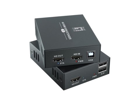 LevelOne HVE-8111 przedłużacz AV Nadajnik i odbiornik AV Czarny