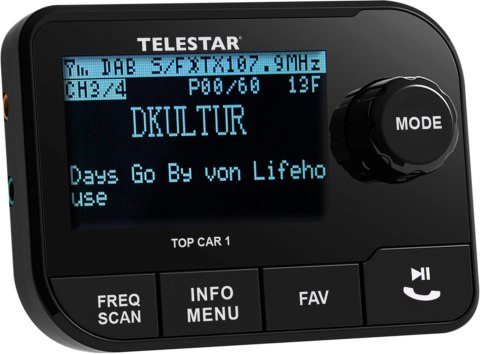 Telestar 5100001 radio Samochód Cyfrowy Czarny