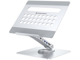 CONCEPTRONIC Uchwyt na laptopa ze stacją dokującą 7 w 1 srebrny