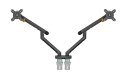 BakkerElkhuizen Bakker Elkhuizen Flexible Dual - Zestaw montażowy - Regulowane podwójne ramię - Do 2 monitorów - Aluminium, stal