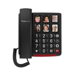Telefon z dużymi przyciskami BIGTel 40 plus - tamsiai pilkas