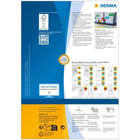 HERMA 4567 samoprzylepne etykiety Prostokąt Czerwony 200 szt.