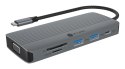ICY BOX IB-DK4040a-CPD Przewodowa USB 3.2 Gen 1 (3.1 Gen 1) Type-C Aluminium, Srebrny