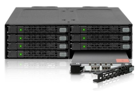 Icy Dock MB998TP-B panel drive bay Taca napędu pamięci masowej Srebrny
