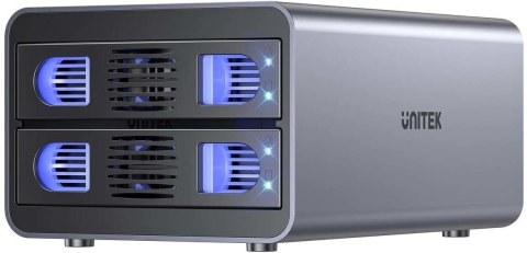 Unitek Obudowa RAID do dysku SATA 2.5''/3.5'' 4 tryby 40TB USB C 10Gb/s