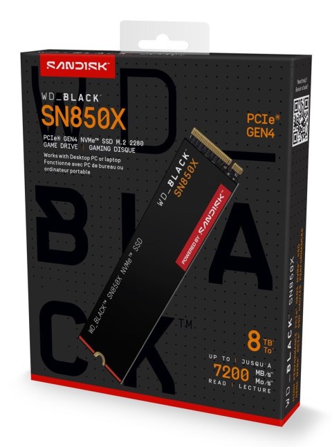 SSD WD Black SN850X 8TB NVMe WDS800T2X0E