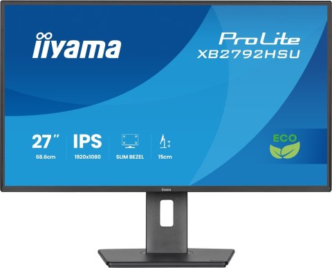 27-calowy panel IPS z 4-stronną wąską ramką Green Choice EyeComfort/EyeSafe 2 - Płaski ekran - 68,6 cm