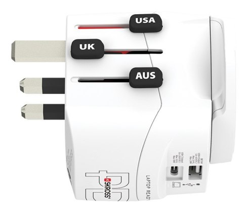 Adapter podróżny SKROSS Pro Light USB AC45PD World z USB-C biały