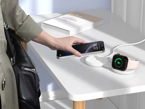 Conceptronic GORGON04W ładowarka do urządzeń przenośnych Smartfon, Smartwatch Biały Prąd przemienny Bezprzewodowe ładowanie Wewn