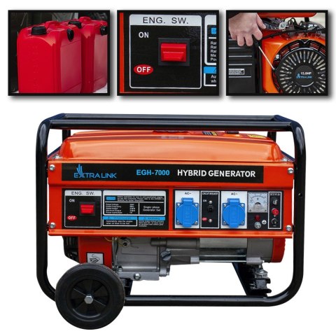Extralink Agregat prądotwórczy EGH-7000 hybrydowy, 7kW