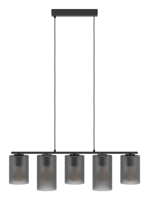 Lampa EGLO Colomera, elastyczny uchwyt, czarny, szary, stal, szkło