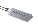 CONCEPTRONIC 10-portowy koncentrator USB-A3.0/-C Adapter -> 6xA3.0+m.Netz. Gr