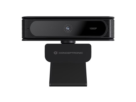 CONCEPTRONIC Kamera internetowa USB-A2.0 80° 1080P/30Hz FullHD + Mikrofon czarno-biały