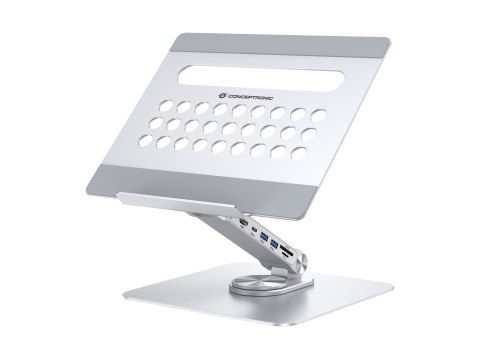 CONCEPTRONIC Uchwyt na laptopa ze stacją dokującą 7 w 1 srebrny