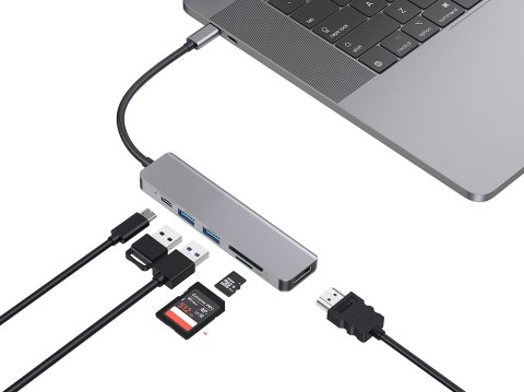 Conceptronic DONN02G stacja dokująca USB 3.2 Gen 1 (3.1 Gen 1) Type-C Aluminium