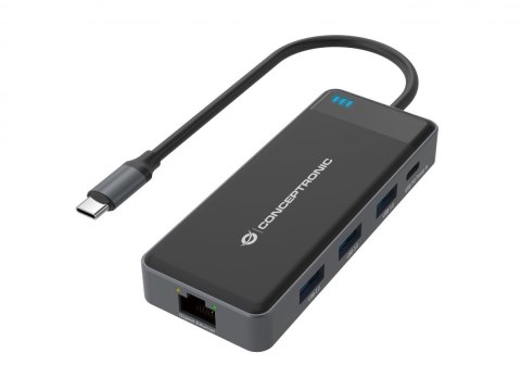 Conceptronic DONN14G stacja dokująca Przewodowa USB 3.2 Gen 1 (3.1 Gen 1) Type-C Szary