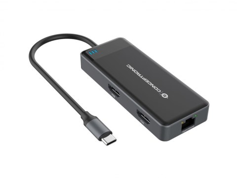 Conceptronic DONN14G stacja dokująca Przewodowa USB 3.2 Gen 1 (3.1 Gen 1) Type-C Szary