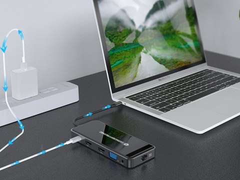 Conceptronic DONN14G stacja dokująca Przewodowa USB 3.2 Gen 1 (3.1 Gen 1) Type-C Szary