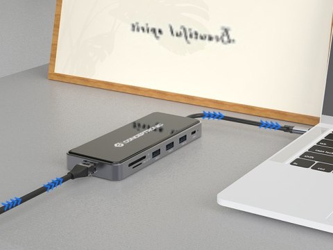Conceptronic DONN15G - Stacja dokująca - USB-C 3.2 Gen 1 - VGA, 2 x HDMI - GigE