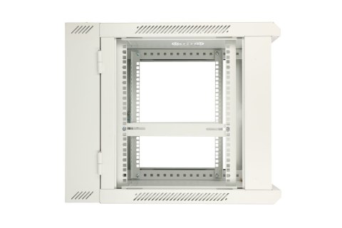 Extralink Szafa rack 12U 600x600 AZH Szara montowana na ścianie, dwusekcyjna