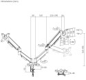 Deltaco ARM-1300-B uchwyt do telewizorów 81,3 cm (32") Czarny