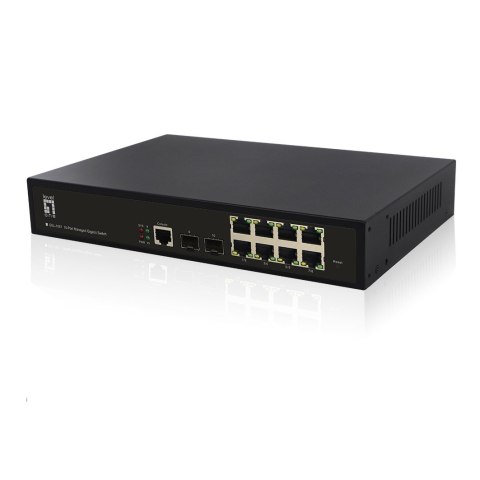 10-portowy zarządzalny przełącznik gigabitowy L2, 2x GE SFP Producent: LEVELONE (GEL-1061V2)