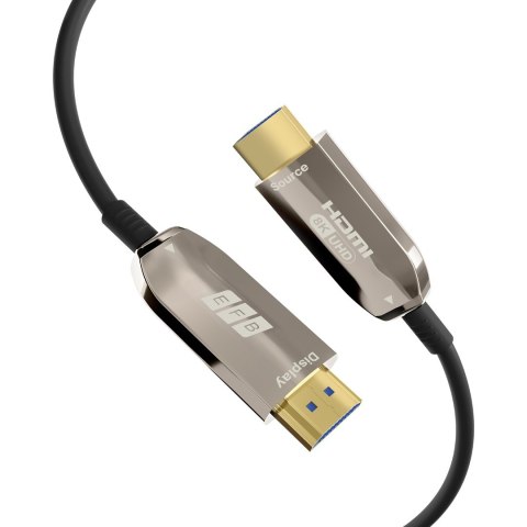 EFB Elektronik HDMI-21-00008 kabel HDMI 30 m HDMI Typu A (Standard) Czarny, Stal nierdzewna