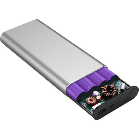 Powerbank RealPower PB-20000PD Pro srebrny 20 000mAh