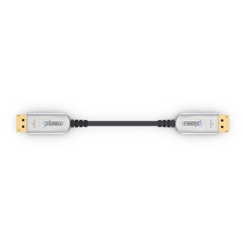 FiberX FX-I260-010 kabel DisplayPort 10 m Czarny, Srebrny