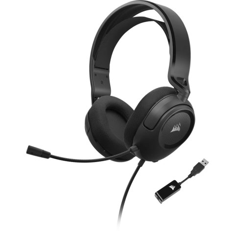 Corsair HS35 SURROUND v2 Zestaw słuchawkowy Przewodowa Opaska na głowę Gaming Czarny