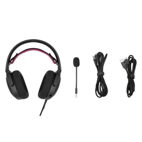GAMIAC HS71 Zestaw słuchawkowy Przewodowa Opaska na głowę Gaming USB Type-C Czarny