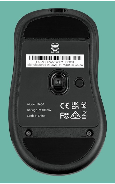 GAMIAC PA50 myszka Gaming Po prawej stronie USB Type-C Optyczny 12400 DPI