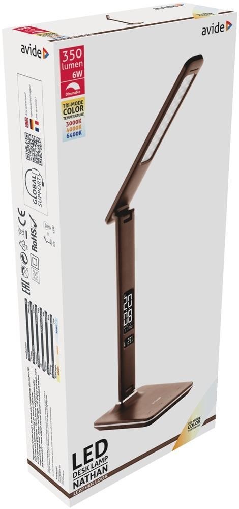 Avide ABLDL-OLC-6W-BR lampa stołowa LED G Brązowy