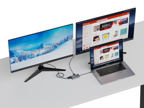 Conceptronic DONN21G stacja dokująca Przewodowa USB 3.2 Gen 1 (3.1 Gen 1) Type-C Szary