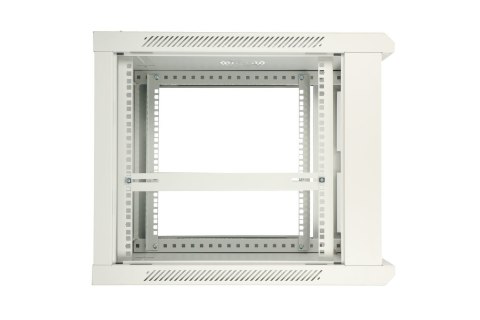 Extralink Szafa rack 12U 600x600 ASP Szara montowana na ścianie, drzwi blaszane pełne