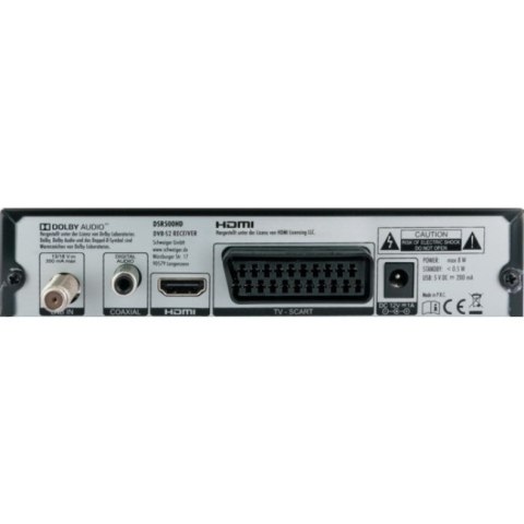 Schwaiger DSR500HD set-top box (dekoder STB) Kabel. Full HD Czarny