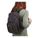Case Logic DSLR Compact Backpack Black, Unique fold-out camera storage with dual zippers and protective flap allows for quick ac
