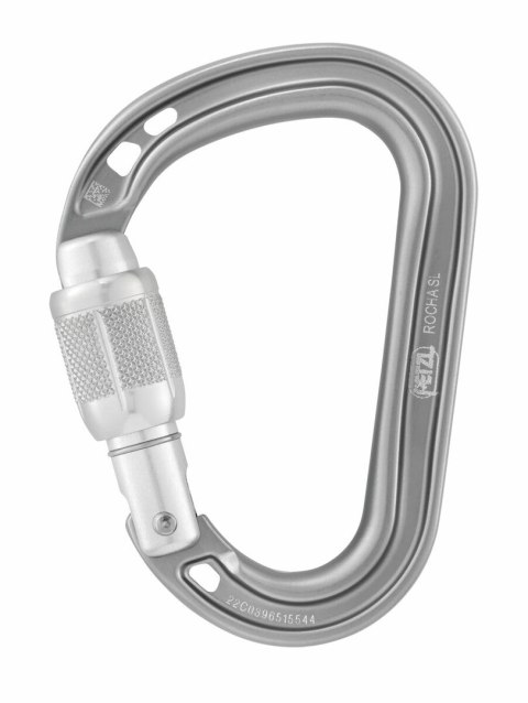 Petzl Rocha Zapięcie z blokadą W kształcie litery D Aluminium Jasny Szary 1 szt.