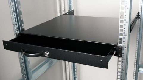 Wyposażenie Szuflady 19" do Szaf Serwerowych 1U zamykane BK (EZD-1-B)