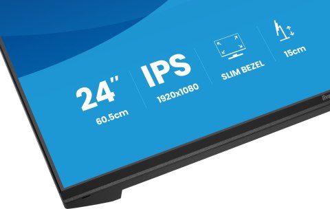 Iiyama ProLite XB2491H-B1 monitor komputerowy 60,5 cm (23.8") 1920 x 1080 px Full HD LCD Czarny