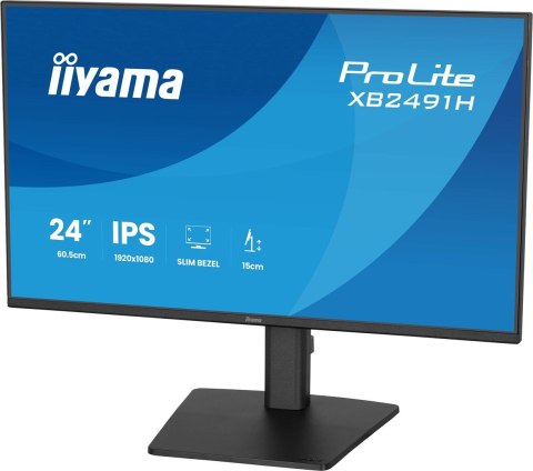 Iiyama ProLite XB2491H-B1 monitor komputerowy 60,5 cm (23.8") 1920 x 1080 px Full HD LCD Czarny