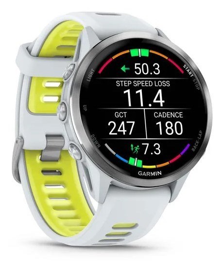 Garmin Forerunner 970 3,56 cm (1.4") AMOLED Cyfrowy 454 x 454 px Ekran dotykowy Biały Wi-Fi GPS