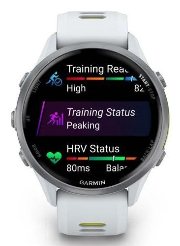 Garmin Forerunner 970 3,56 cm (1.4") AMOLED Cyfrowy 454 x 454 px Ekran dotykowy Biały Wi-Fi GPS