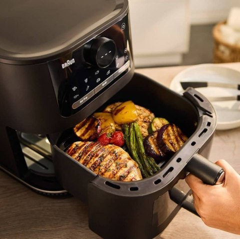 Braun HF 5075 Pojedyńczy Autonomiczny 2000 W Frytkownica na gorące powietrze Czarny, Szary
